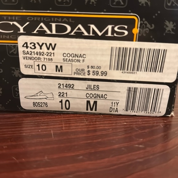 Stacy Adams genuine, snake skin, brown, cognac, leather lace up dress shoes 10 - Picture 3 of 16